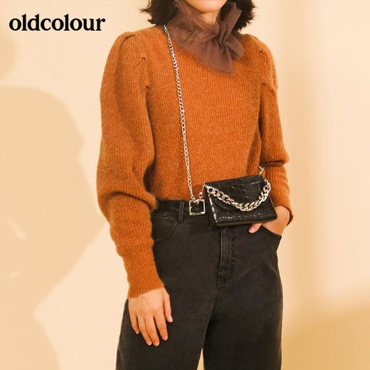 oldcolour宽松百搭圆领毛织套头衫女M41052152 商品图4