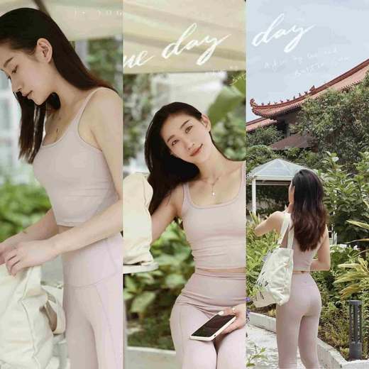 高品质尖货！Valor Star瑜伽服健身背心套装夏季薄款高腰蜜桃臀提臀 商品图4