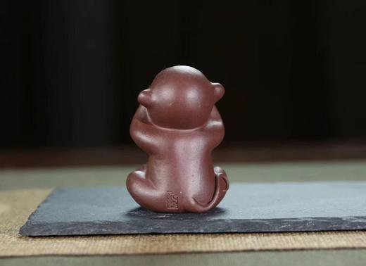 四不猴. 原矿紫泥.长6cm*宽4cm*高4cm.氿韵非礼勿视，非礼勿听，非礼勿言，非礼勿动 商品图6