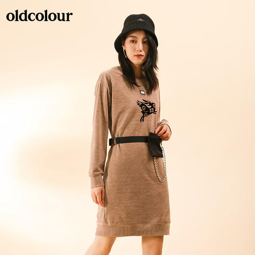 oldcolour气质修身长袖连衣裙M41103168 商品图4