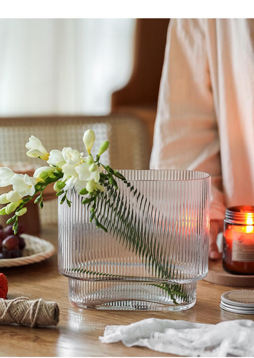 罗马风琴玻璃花瓶ins风网红创意水养水培鲜花花器50 商品图2