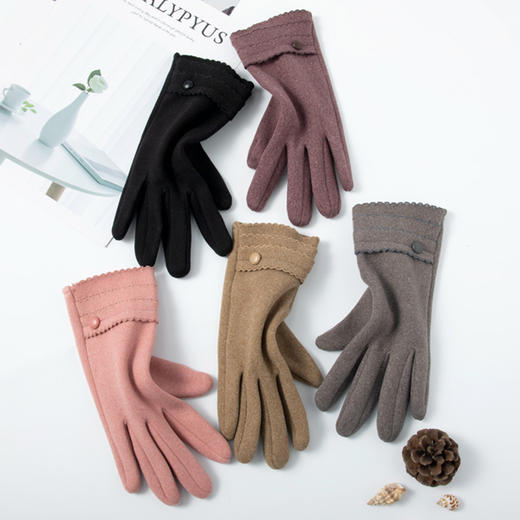 【8.9元/副】优美符号女士/男士薄款德绒手套 商品图0