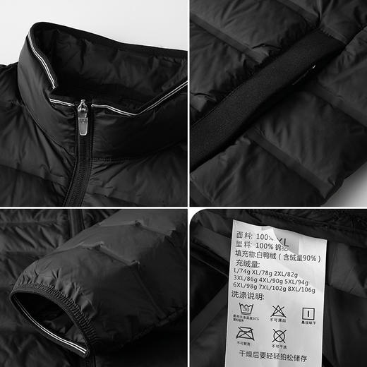 一口价【新款DK】大依优型大码立领轻薄羽绒服大号外套休闲胖子穿大码男加肥加大胖子上衣 商品图5