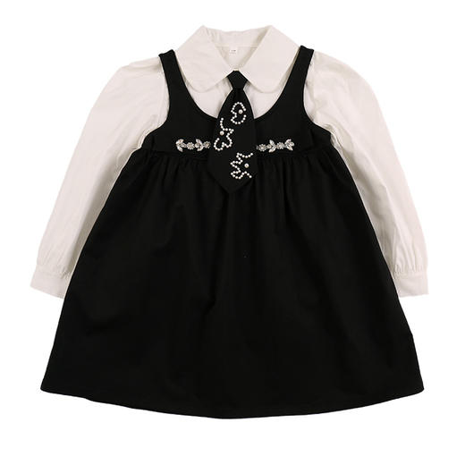 【童装】女童学院风连衣裙套装新款大童秋装女孩背带裙儿童jk衬衫裙子 商品图4