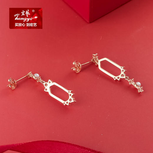 【宏艺珠宝】且听风吟·18K金耳饰 商品图1