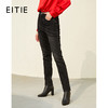 EITIE爱特爱冬季新款时尚简约百搭显瘦黑色修身铅笔裤牛仔裤D2105811 商品缩略图0
