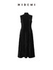 HIDEMI黑色小立领设计感立裁绒面背心长裙 商品缩略图8