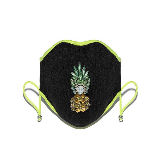 Neue Moon Mask - PINEAPPLE DREAM 配件 日用口罩 黑色/绿色 商品图0