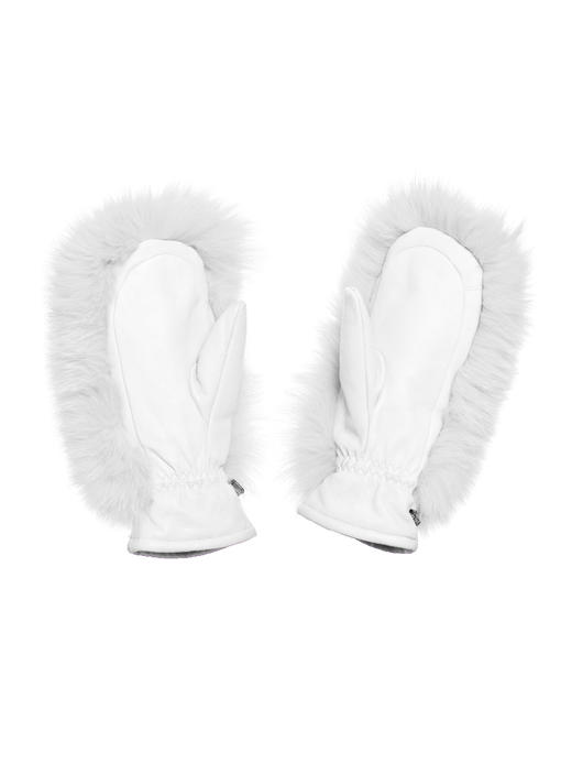 Goldbergh - HILL mittens Real Coyate and Fox Fur - White - 女装 - 滑雪手套 - 白色 商品图1