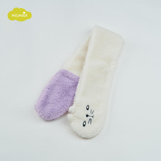 【尺码偏小请拍大一码】moimoln小云朵童装2021年冬季新款女宝宝围巾儿童卡通保暖围巾LQW1IAMF10 商品图1