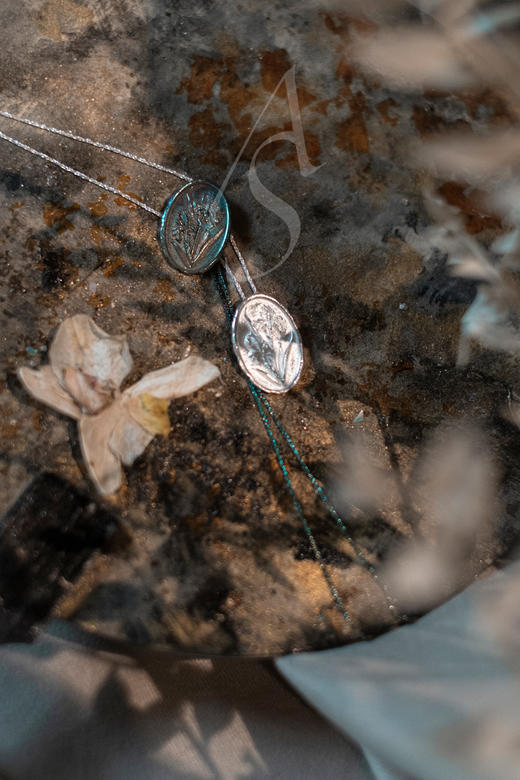 Aokinside   纯银/金色鸢尾银币项链 商品图0