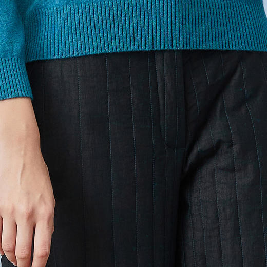 TANGY Collection/天意精品2021年秋冬新品复古龟裂纹莨绸阔腿棉裤 商品图3