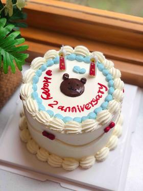 手绘熊奶油蛋糕 下单前请仔细阅读商品详情