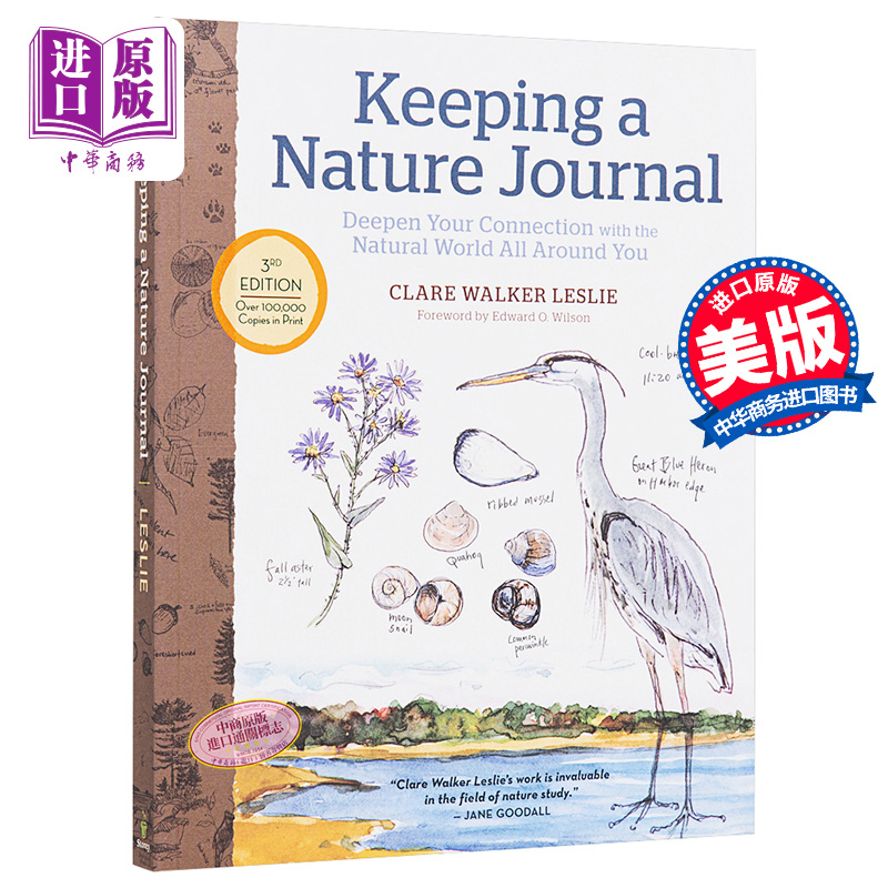 预售 【中商原版】笔记大自然 找寻一种探索周围世界的新途径 第3版 Keeping a Nature Journal 3rd Edition 英文原版 Clare Walker Leslie