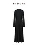 HIDEMI 黑色显瘦纱圈羊毛针织连衣裙 商品缩略图6
