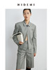 HIDEMI 斑鸠灰羊毛西装垫肩外套套装 短外套/中短裤 商品缩略图1