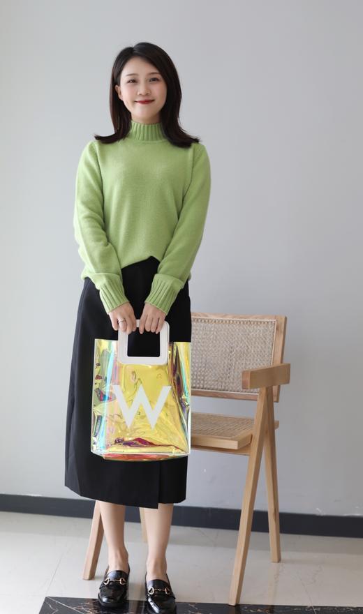 半高领纯色羊绒衫 商品图6