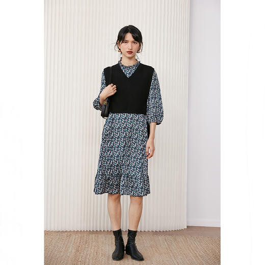 HeyDress针织马甲女新款时尚简约百搭背心无袖V领纯色短款上衣 商品图1