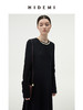 HIDEMI 黑色显瘦纱圈羊毛针织连衣裙 商品缩略图3