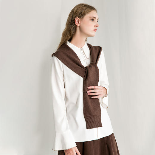 Famecoco范可儿衬衫时尚洋气长袖上衣F218BH002 商品图3