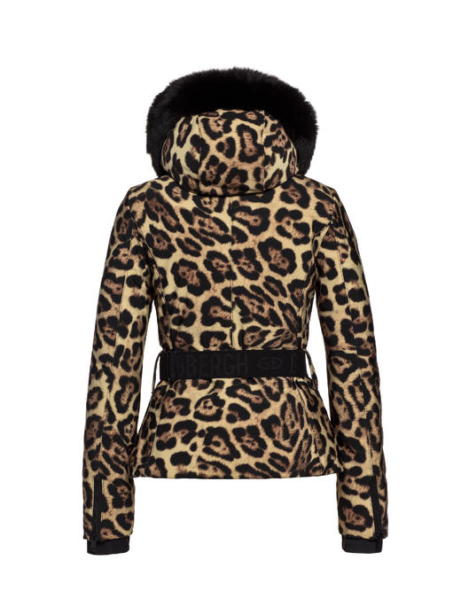 Goldbergh - Fierce Jacket Real Fox Fur - Jaguar - 女装 - 滑雪夹克 - 豹纹 商品图2
