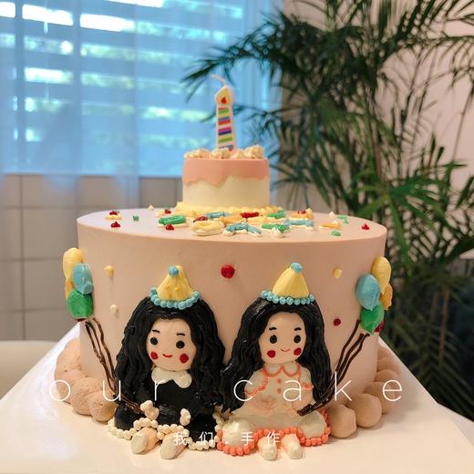 女生侧面手绘复古蛋糕-低糖处理无添加 商品图2