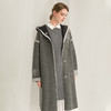 Famecoco范可儿毛呢大衣秋冬款连帽长款外套F218AC001 商品缩略图3