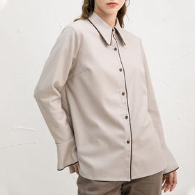 Famecoco范可儿衬衫时尚洋气长袖上衣F218BH002