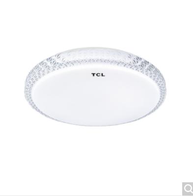TCL照明 led吸顶灯 玄关过道灯简约阳台厨卫走廊灯卧室灯 北欧简约晶钻边框圆形灯具 玉润16W白光 商品图1