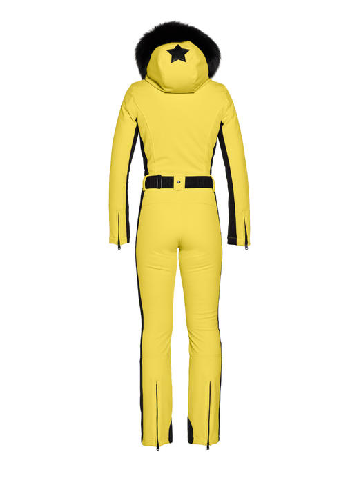 Goldbergh - Parry Ski Suit Real Fox Fur - Sunshine - 女装 - 连体滑雪服 - 黄色 商品图4