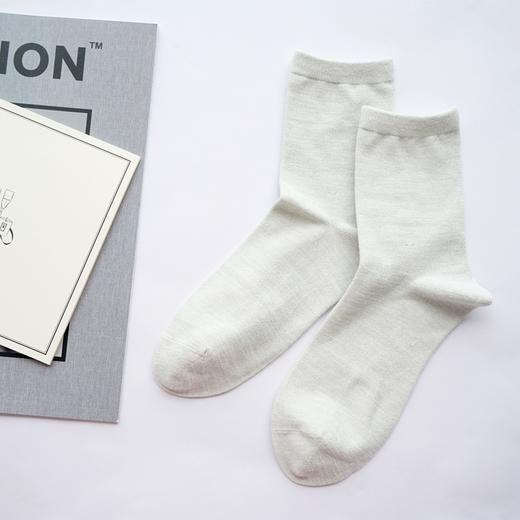 金线女袜亮丝银葱中筒素面潮洋气百搭秋33777 商品图3