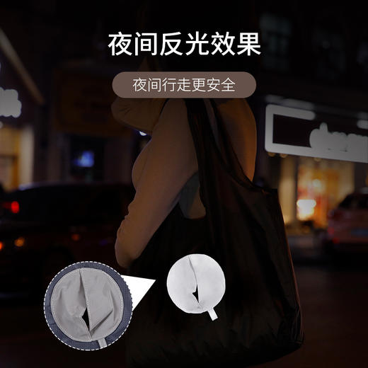FaSoLa反光款便携可折叠外出时尚大容量超市买菜包防水手提布袋子 商品图1