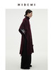 HIDEMI 美利奴羊毛系列酒红色加厚针织廓形斗篷 商品缩略图2