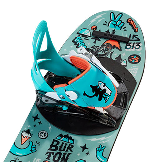 【七折清仓】BURTON/伯顿 Flat 儿童滑雪单板滑雪板固定器套装107311 商品图1