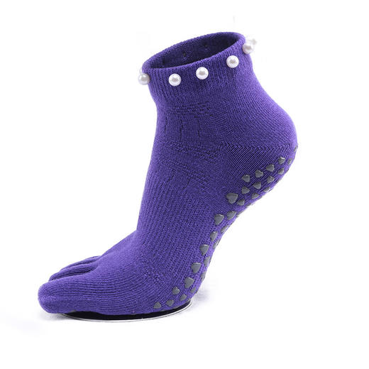 短筒五指袜秋冬款脚底硅胶瑜伽五指袜【13500】 商品图5