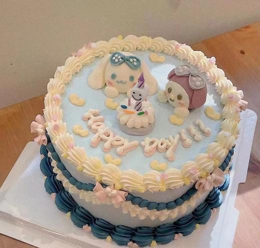 三丽鸥家族玉桂狗和美乐蒂立体小动物复古蛋糕-低糖处理无添加 商品图2