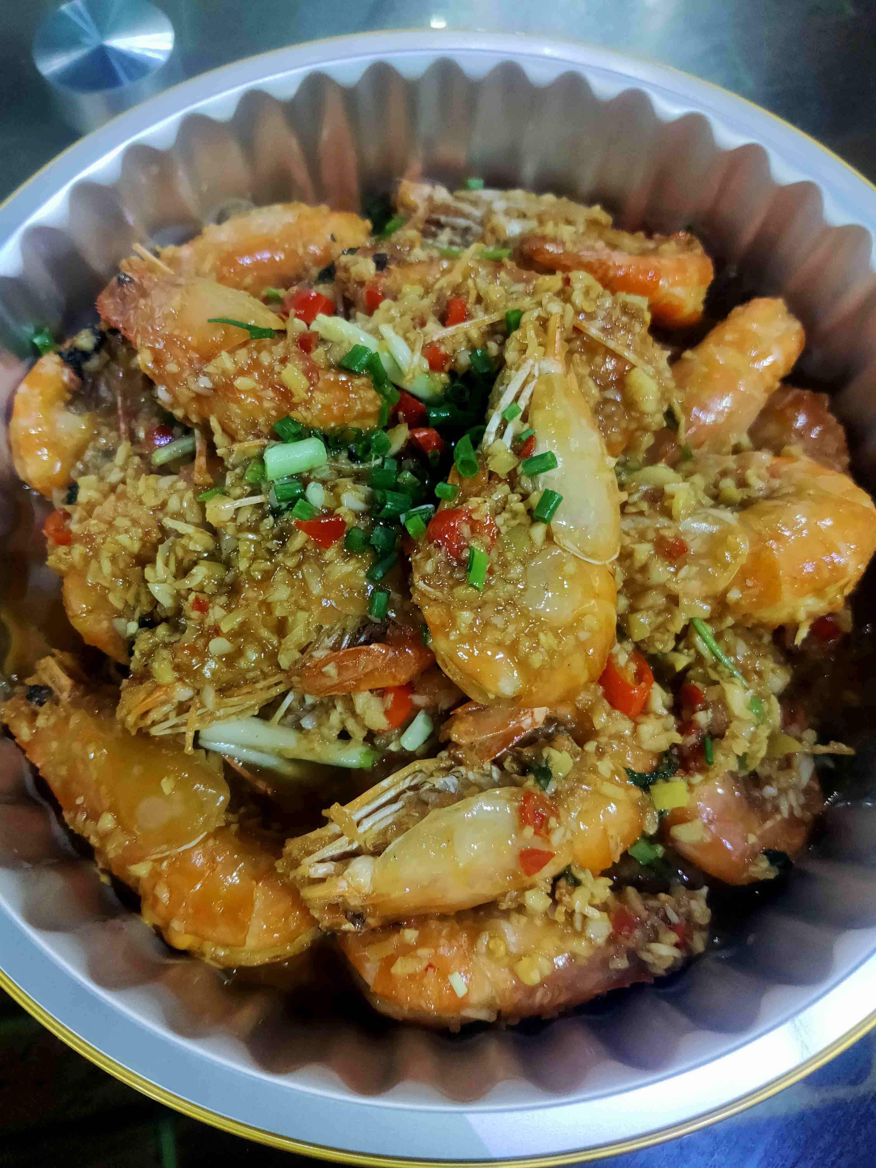 蒜蓉罗氏虾，1份1.5斤