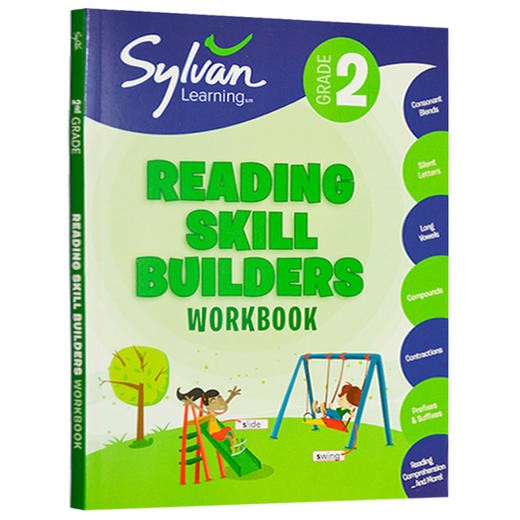 美国小学二年级英语阅读技巧练习册 英文原版 Sylvan Learning Second Grade Reading Skill Builders Workbook 英文版进口原版书 商品图0
