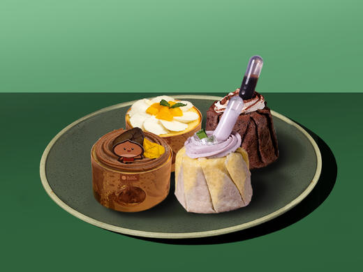 【下午茶小蛋糕 6粒装】好多栗子卷*2 + 小西瓜mini慕斯*2+福袋小蛋糕*2 商品图1