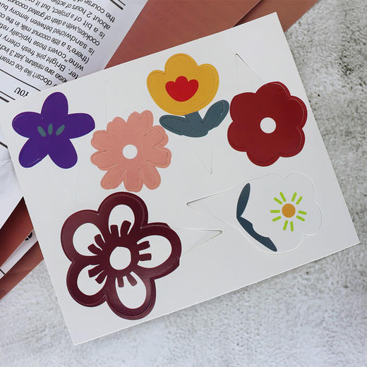 多彩花朵插件插卡 小花花束 笑脸小花小熊 蛋糕装饰纸插件 商品图3