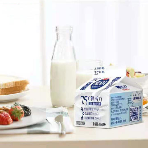 优倍高品质鲜牛奶236ml（20天） 商品图1