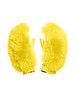 Goldbergh - HANDO mittens real coyote + real fox fur - neon yellow - 戈德堡 - 手套 - 黄色 商品缩略图0