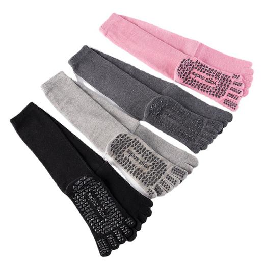 中筒瑜伽袜 | 2021款普拉提纯棉五指袜点胶防滑袜 商品图4