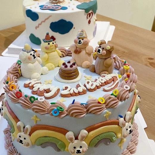 四小只彩虹立体小动物复古蛋糕-低糖处理无添加 商品图2