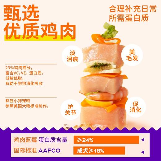 疯狂小狗 鸡肉蓝莓 20斤｜小型犬通用粮 商品图1