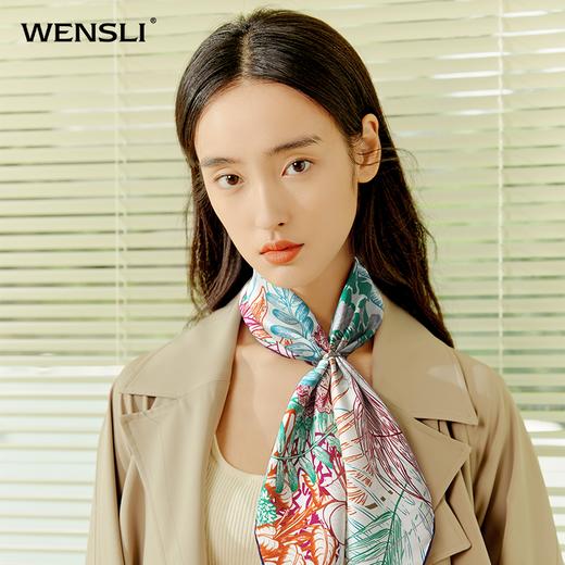 万事利“寻鹿”63厘米双面印花中方巾 商品图1