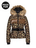 Goldbergh - Western Jacket Real Arctic Raccoon Fur - Jaguar - 女装 - 滑雪夹克 - 豹纹 商品缩略图2