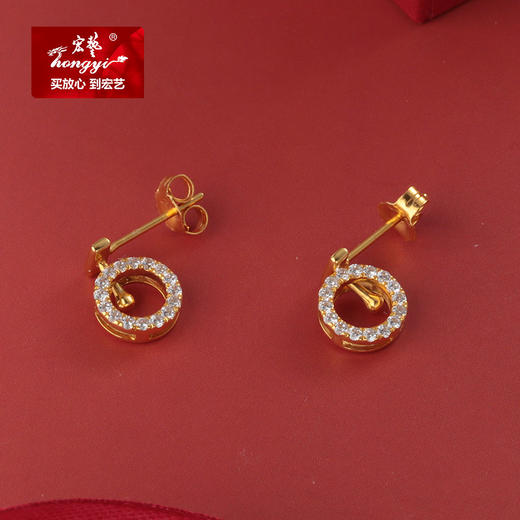 【宏艺珠宝】只若初见·18K金耳饰 商品图3