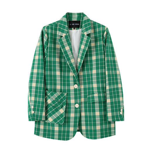 预售|SOMESOWE绿格子廓形西装外套 .潮快闪[福利品] 商品图5