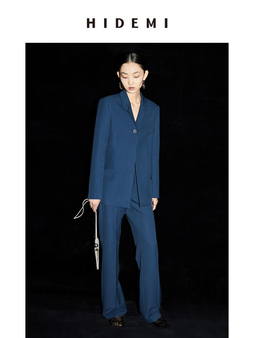 HIDEMI夜蓝一粒扣西装套装 一粒扣西装/长裤 商品图3